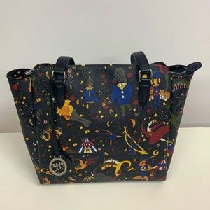 PIERO GUIDI MAGIC CIRCUS - 17 X 11.5 IN. BLACK LARGE TOTE